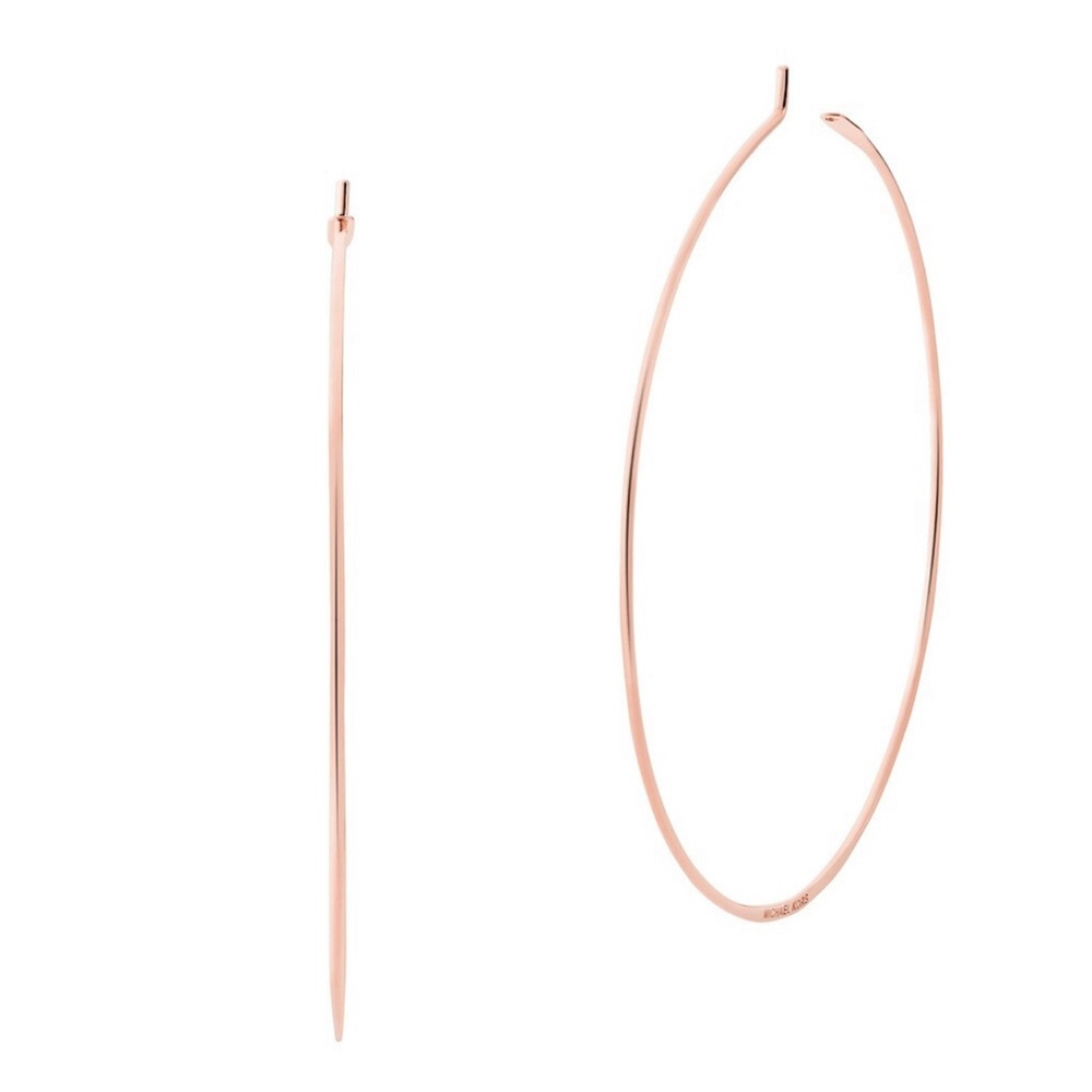 Michael Kors Whisper 14KT-Rose Gold plated Hoop Earrings